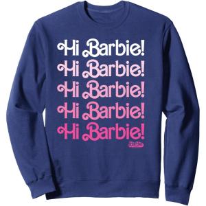 imageBarbie The Movie  Hi Barbie Stacked SweatshirtNavy Blue