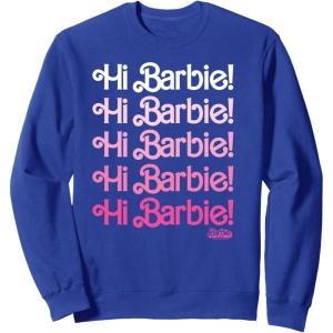 imageBarbie The Movie  Hi Barbie Stacked SweatshirtRoyal Blue