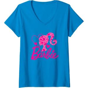 imageWomens Barbie  Heart Logo VNeck TShirtSapphire Blue