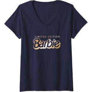 imageWomens Barbie  Limited Edition VNeck TShirtNavy Blue