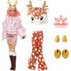imageBarbie Cutie Reveal Doll Snowflake Sparkle Series Owl Plush Costume 10 Surprises Including Mini Pet ampamp Color ChangeDeer