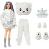 imageBarbie Cutie Reveal Doll Snowflake Sparkle Series Owl Plush Costume 10 Surprises Including Mini Pet ampamp Color ChangePolar Bear