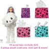 imageBarbie Cutie Reveal Doll Snowflake Sparkle Series Owl Plush Costume 10 Surprises Including Mini Pet ampamp Color ChangePolar Bear