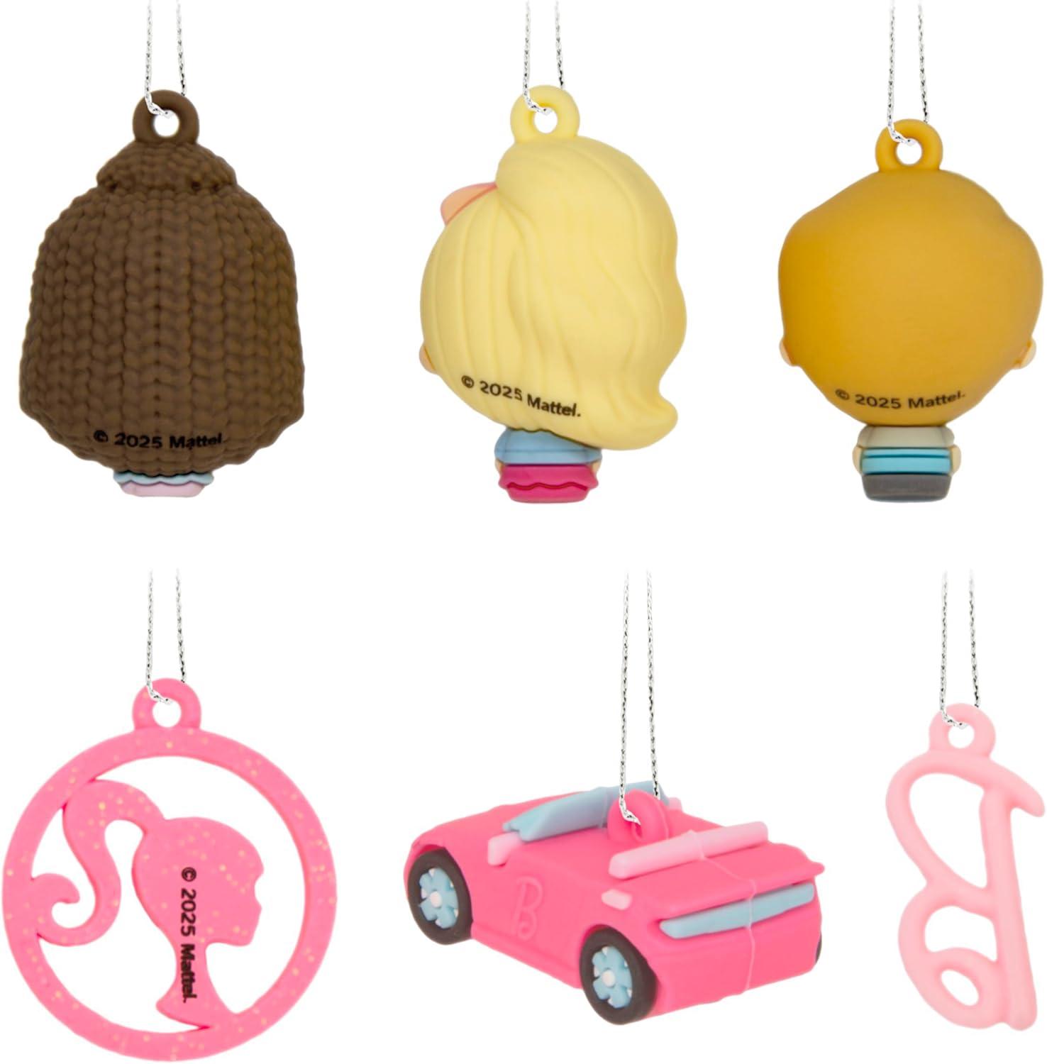 imageHallmark Barbie Mini Christmas Ornaments Shatterproof Set of 6 Gifts for Barbie Fans