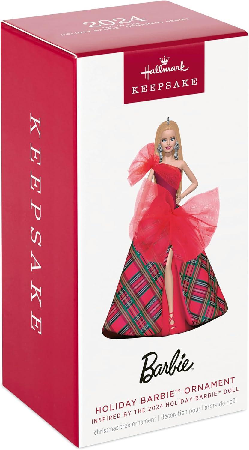 imageHallmark Keepsake Christmas Ornament 2025 2025 Holiday Barbie Gifts for Barbie Fans2024 White Holiday Barbie