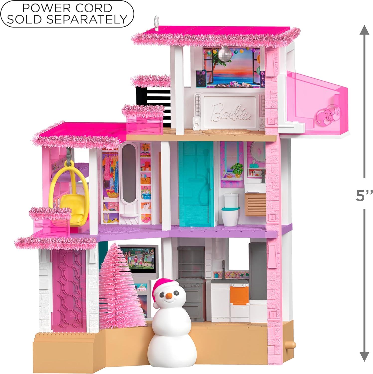 imageHallmark Keepsake Christmas Ornament 2025 Barbie Merriest Dreamhouse Musical with Light Gifts for Barbie FansMerriest Barbie Dream House