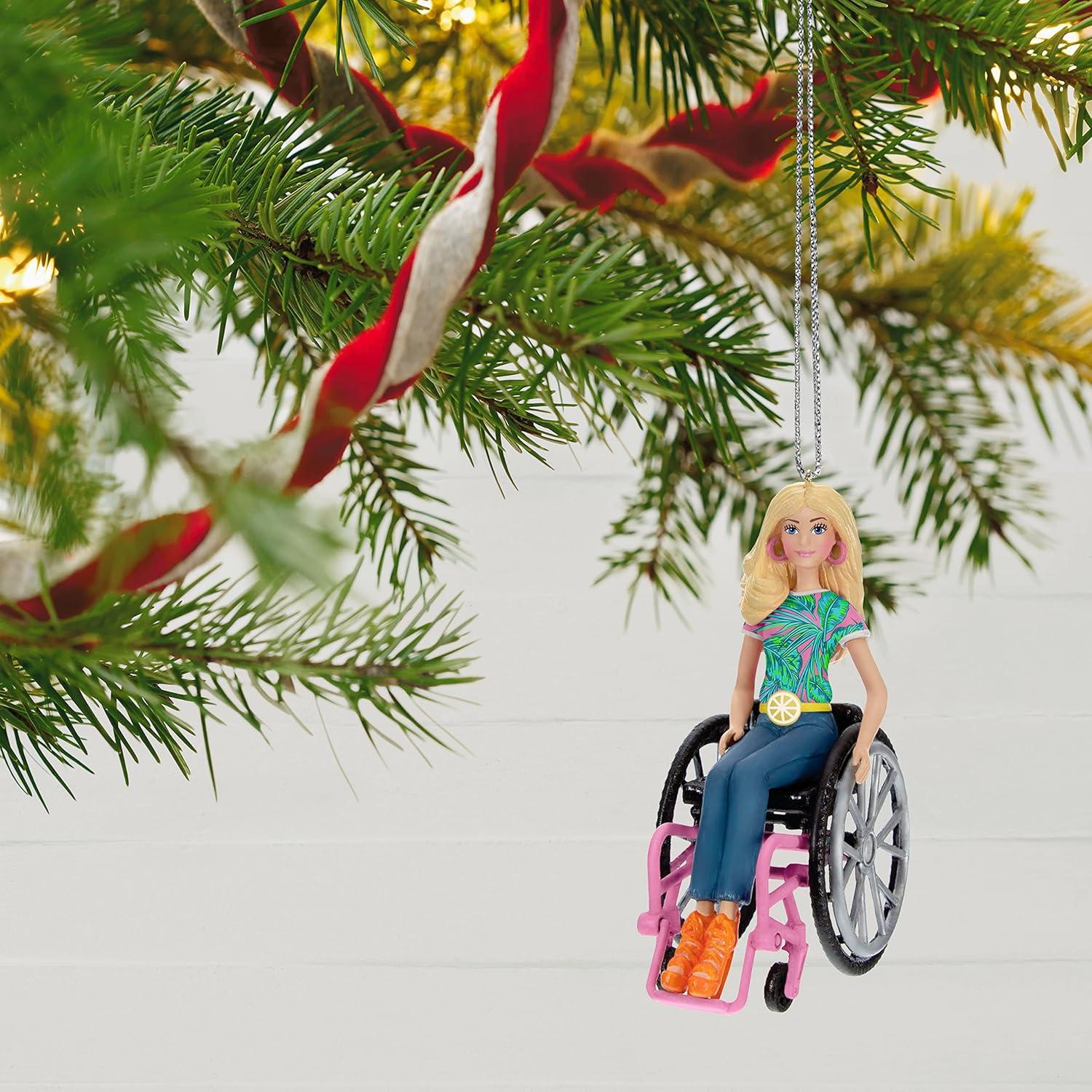imageHallmark Keepsake Christmas Ornament 2025 Barbie On The Road Gifts for Barbie FansFashionista with Wheelchair