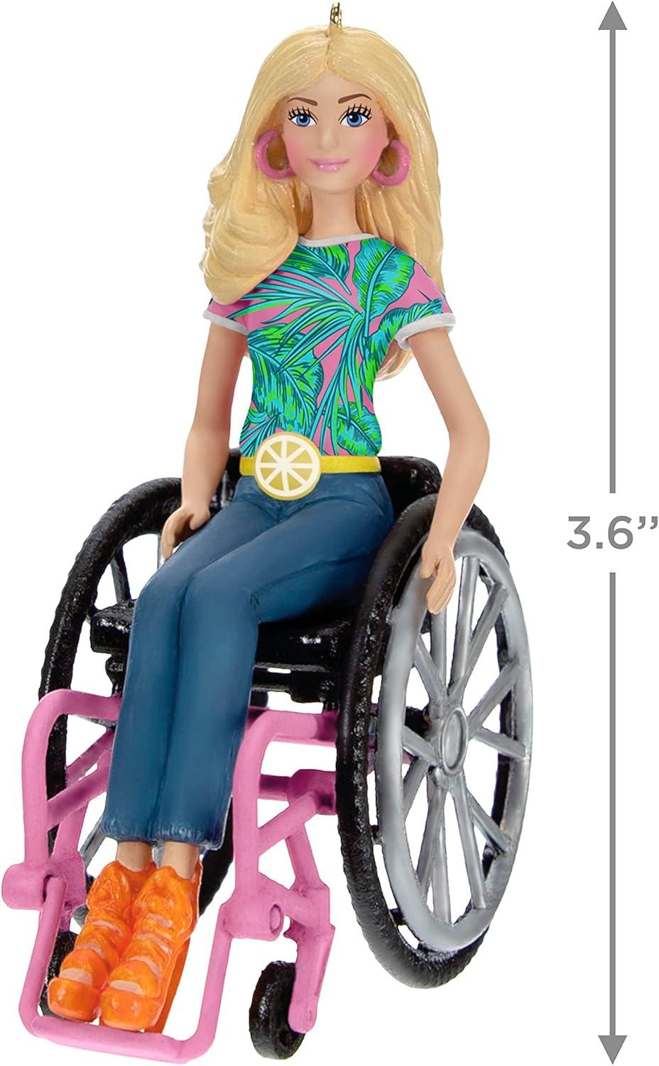 imageHallmark Keepsake Christmas Ornament 2025 Barbie On The Road Gifts for Barbie FansFashionista with Wheelchair