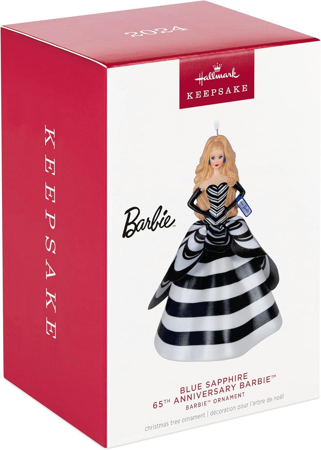 imageHallmark Keepsake Christmas Ornaments 2025 Barbie and Ken Western Stars Set of 2 Gifts for Barbie Fans65th Anniversary Blue Sapphire