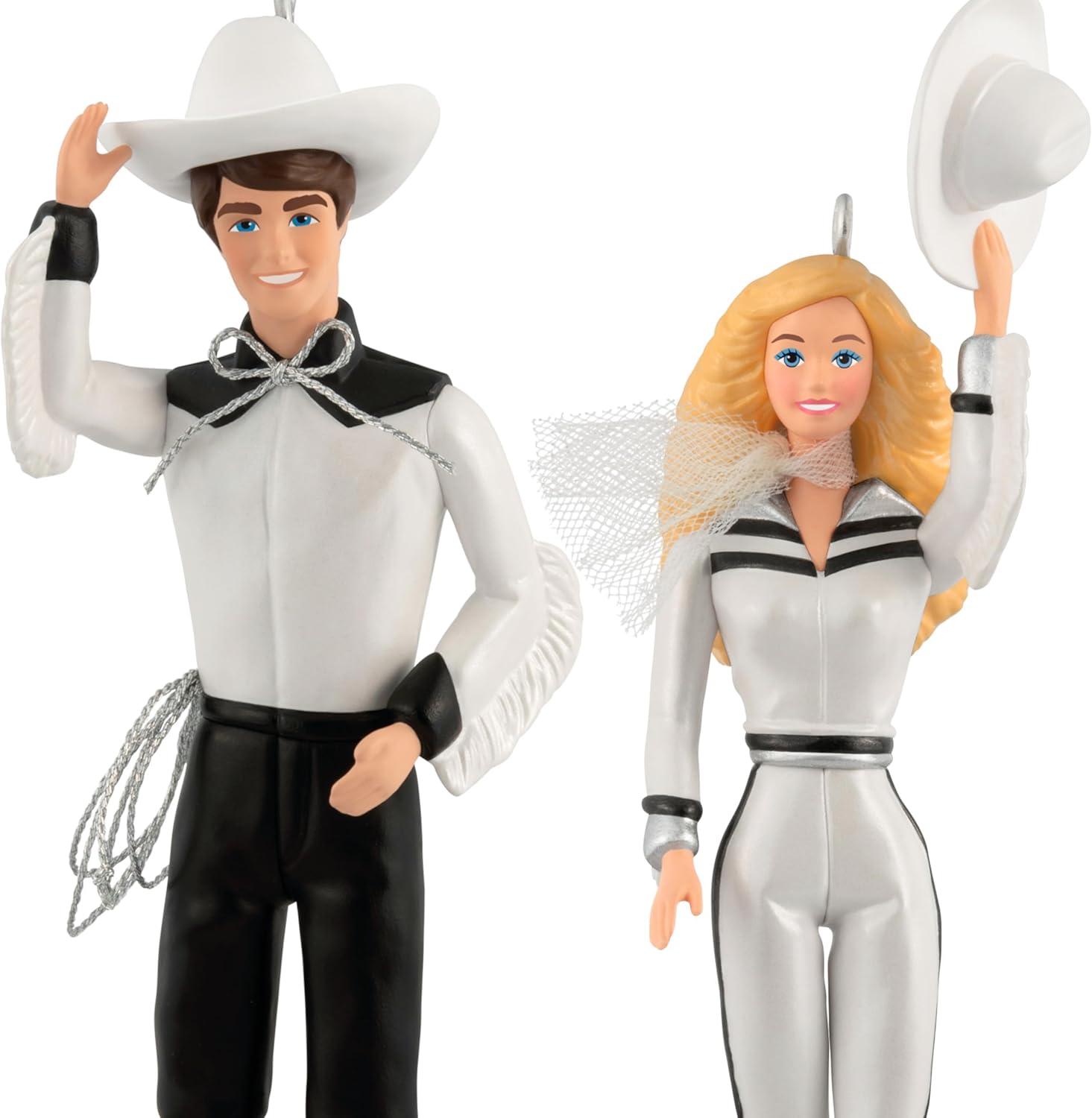 imageHallmark Keepsake Christmas Ornaments 2025 Barbie and Ken Western Stars Set of 2 Gifts for Barbie FansBarbie and Ken Western Stars