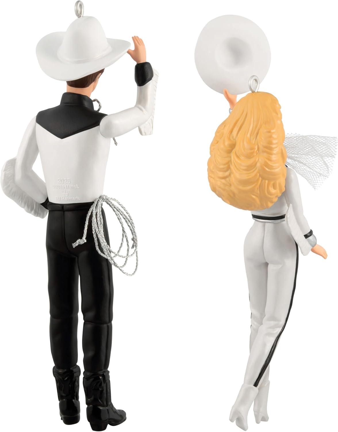 imageHallmark Keepsake Christmas Ornaments 2025 Barbie and Ken Western Stars Set of 2 Gifts for Barbie FansBarbie and Ken Western Stars
