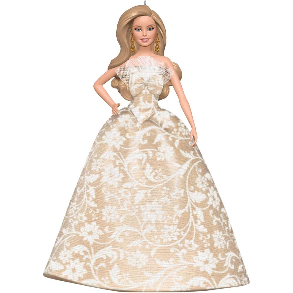 imageHallmark Keepsake Christmas Ornament 2025 2025 Holiday Barbie Gifts for Barbie Fans2025 White Holiday Barbie