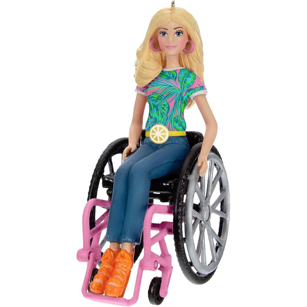 imageHallmark Keepsake Christmas Ornament 2025 Barbie On The Road Gifts for Barbie FansFashionista with Wheelchair