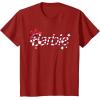 imageBarbie  Holiday Candy Cane Logo TShirtCranberry Red