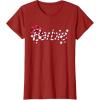 imageBarbie  Holiday Candy Cane Logo TShirtCranberry Red