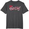 imageBarbie  Holiday Candy Cane Logo TShirtDark Heather Grey