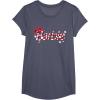 imageBarbie  Holiday Candy Cane Logo TShirtHeather Blue