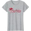 imageBarbie  Holiday Candy Cane Logo TShirtHeather Grey