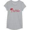 imageBarbie  Holiday Candy Cane Logo TShirtHeather Grey