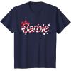 imageBarbie  Holiday Candy Cane Logo TShirtNavy Blue