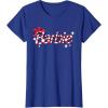 imageBarbie  Holiday Candy Cane Logo TShirtRoyal Blue