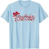 imageBarbie  Holiday Candy Cane Logo TShirtBaby Blue