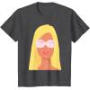 imageBarbie  60th Anniversary Yellow Hair TShirtDark Heather Grey