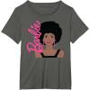 imageBarbie  Afro Barbie  Portrait TShirtAsphalt Grey