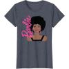 imageBarbie  Afro Barbie  Portrait TShirtHeather Blue