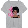imageBarbie  Afro Barbie  Portrait TShirtHeather Grey