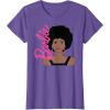 imageBarbie  Afro Barbie  Portrait TShirtPurple Heather