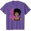 imageBarbie  Afro Barbie  Portrait TShirtPurple Heather