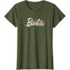 imageBarbie  Barbie Tropical Logo TShirtOlive Green