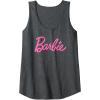 imageBarbie  Classic Barbie Logo Tank TopDark Heather Grey
