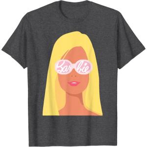 imageBarbie  60th Anniversary Yellow Hair TShirtDark Heather Grey