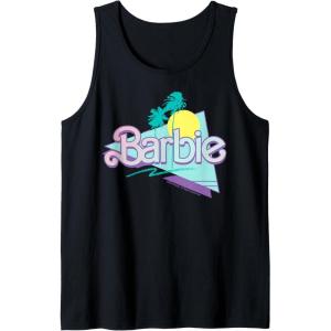 imageBarbie  90s Barbie  Logo Tank TopBlack