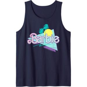 imageBarbie  90s Barbie  Logo Tank TopNavy Blue