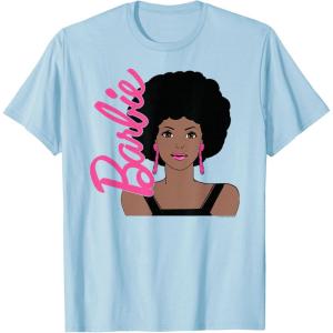 imageBarbie  Afro Barbie  Portrait TShirtBaby Blue