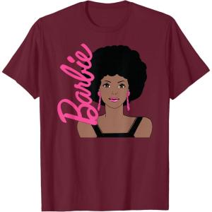 imageBarbie  Afro Barbie  Portrait TShirtBurgundy