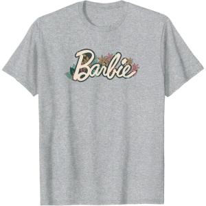 imageBarbie  Barbie Tropical Logo TShirtHeather Grey