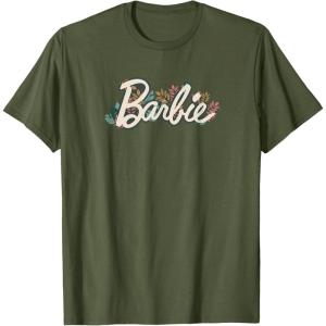 imageBarbie  Barbie Tropical Logo TShirtOlive Green