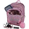 imageAI ACCESSORY INNOVATIONS Barbie 9 Micro Mini Backpack Purse Featuring a 3D Heat Logo Patch Sequins ampamp Glitter PU ampamp Pompom Dangle PinkBarbie