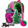 imageAI ACCESSORY INNOVATIONS Barbie 9 Micro Mini Backpack Purse Featuring a 3D Heat Logo Patch Sequins ampamp Glitter PU ampamp Pompom Dangle PinkWicked