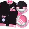 imageBarbie Girls Varsity ButtonUp Bomber Jacket  Fashion Fleece Jacket with Convertible Car Design for Kids