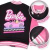 imageBarbie Girls Varsity ButtonUp Bomber Jacket  Fashion Fleece Jacket with Convertible Car Design for Kids