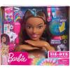 imageBarbie TieDye Deluxe 21Piece Styling Head Blonde Hair Includes 2 NonToxic Dye Colors Kids Toys for Ages 3 Up by Just PlayBrown Hair