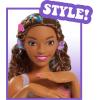 imageBarbie TieDye Deluxe 21Piece Styling Head Blonde Hair Includes 2 NonToxic Dye Colors Kids Toys for Ages 3 Up by Just PlayBrown Hair