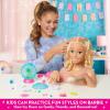imageBarbie TieDye Deluxe 21Piece Styling Head Blonde Hair Includes 2 NonToxic Dye Colors Kids Toys for Ages 3 Up by Just PlayTie Dye Blonde Hair
