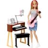 imageBarbie Careers Playset Blonde Musician Doll with Removable Outfit ampamp Accessories Including Guitar Keyboard Mics ampamp More