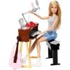 imageBarbie Careers Playset Blonde Musician Doll with Removable Outfit ampamp Accessories Including Guitar Keyboard Mics ampamp More